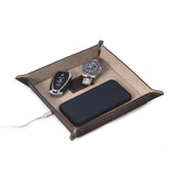 Leather Valet with Wireless Charger