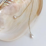 Lustrous Baroque Pearl Lariat