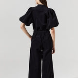 Wide Leg Corduroy Pant - Black