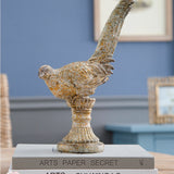 Vintage White Pheasant Sculpture