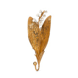 Gold Lilly of The Valley Wall Hook