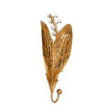 Gold Lilly of The Valley Wall Hook