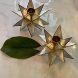 Faceted Star Candlesticks