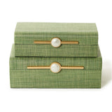 Green Faux Seagrass Box