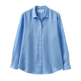 Linen Anastasia Shirt - French Blue