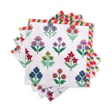 Napkins -  Multi Colour Floral Napkins - Set of 4