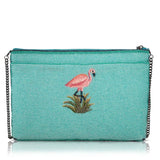 Beaded Tropical Postcards Bag