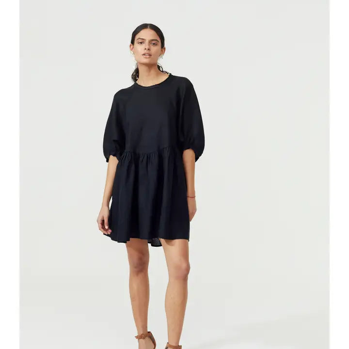 black linen one size dress perfect for year round style