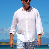 Men's Linen Shirt - Classic White