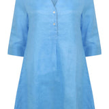 Decima Linen Dress - French Blue